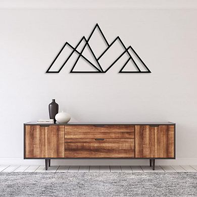 Geometric Mountains Metal Wall Art