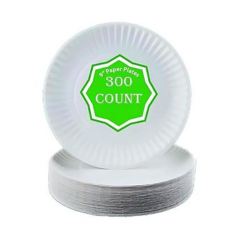 300 pc White Paper Plates