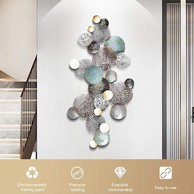 3D Lotus Leaf Metal Wall Art