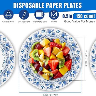 150-Pack Cut-Proof Paper Plates