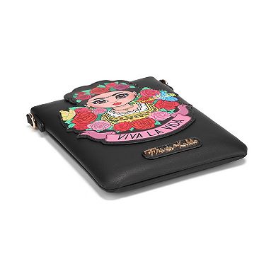 Frida Kahlo Messenger Bag Iconic Art-Inspired Crossbody Bag with 'Viva La Vida' Message