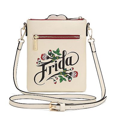 Frida Kahlo Messenger Bag Iconic Art-Inspired Crossbody Bag with 'Viva La Vida' Message