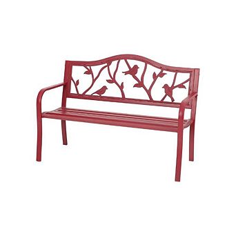 Wrought Iron Outdoor Bench With Backrest
