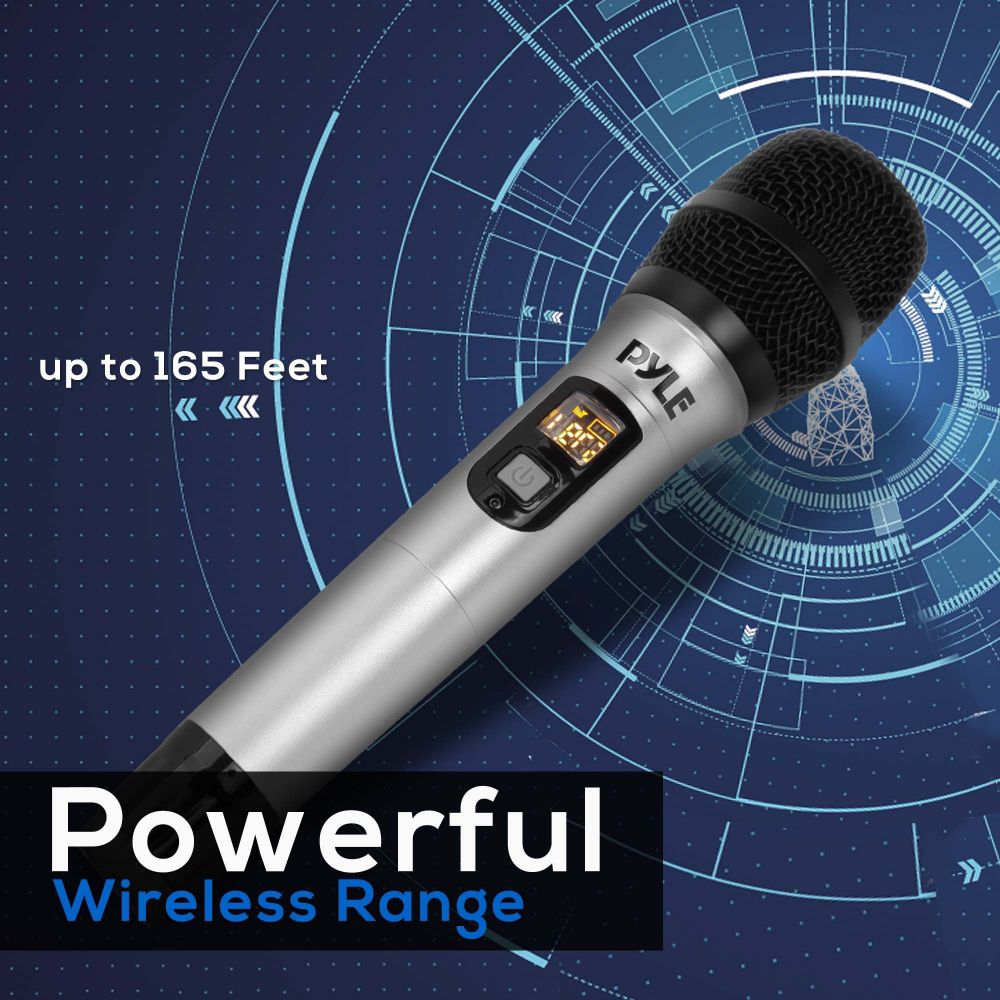 thumbnail image 2 of Pyle UHF/USB Wireless Microphone Receiver – Dynamic, Omnidirectional, For Studio Recording, With On/Off Switch 2 of 4