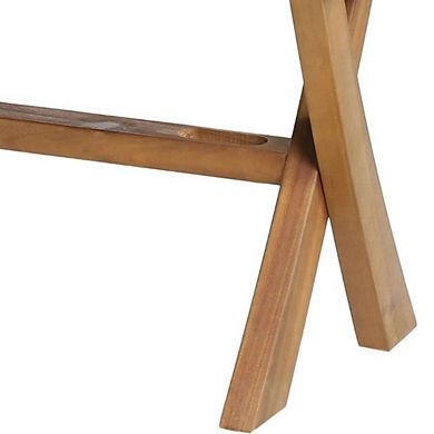 Outdoor Wood Bench With Rope Seating