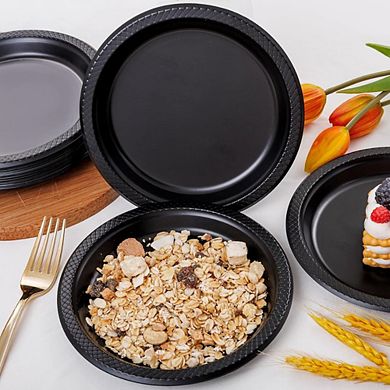 150 Pieces Black Paper Plates