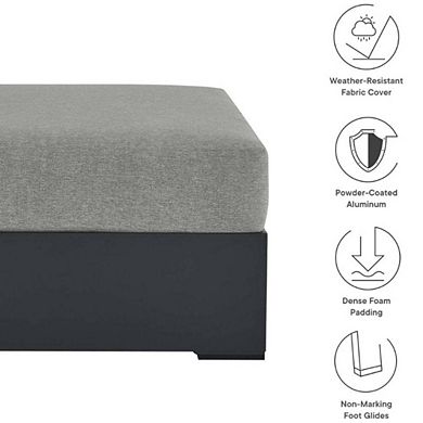 Outdoor Ottoman With Weather-Resistant Cushion