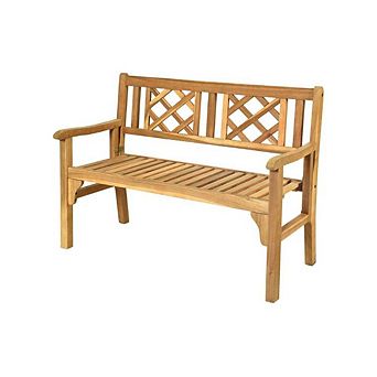 Foldable Acacia Wood Garden Bench