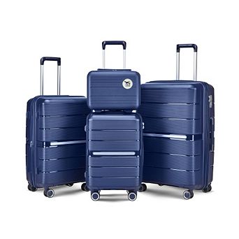 4 pc Pp Lightweight & Durable Expandable Suitcase