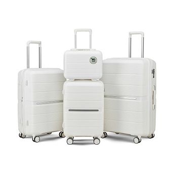 4 pc Pp Lightweight & Durable Expandable Suitcase