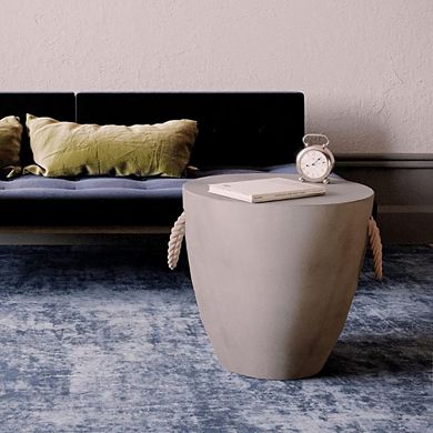 Faux Concrete Outdoor Side Table