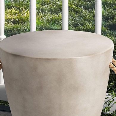 Faux Concrete Outdoor Side Table