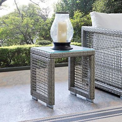 Wicker Rattan Outdoor Side Table