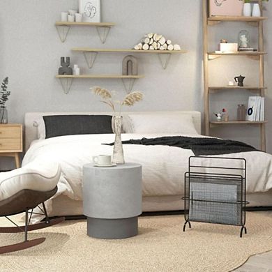 Concrete Finish Round Side Table