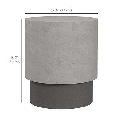 Concrete Finish Round Side Table