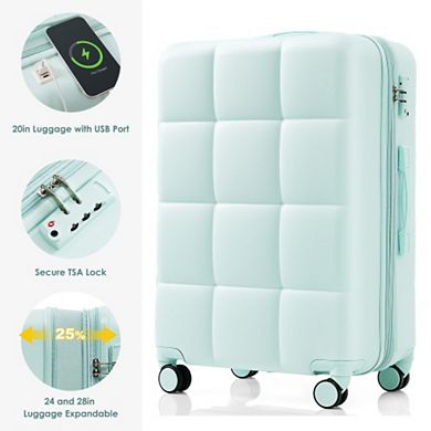 3-Piece Usb Hard Luggage