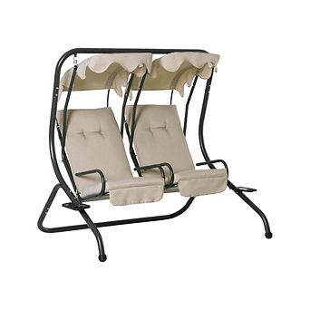 Outdoor Swing Glider With Removable Canopy