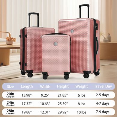 3-Piece Expandable Luggage