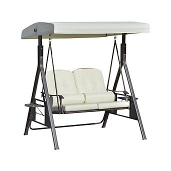 Swing Chair With Adjustable Shade Canopy
