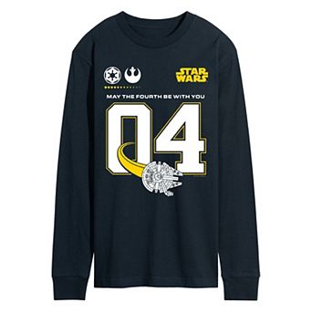 Men's Star Wars May The Fourth Be With You Long Sleeve Graphic Tee