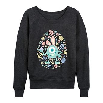 Women's Disney / Pixar's Monsters, Inc. Easter Bunny Mike Wazowski French Terry Long Sleeve Tee