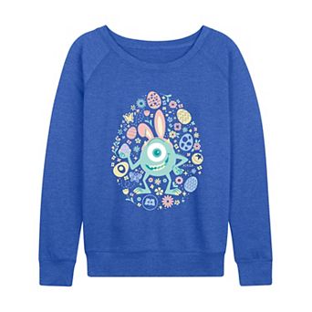 Women's Disney / Pixar's Monsters, Inc. Easter Bunny Mike Wazowski French Terry Long Sleeve Tee