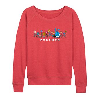 Women's Pokémon Azumarill Spring Flowers French Terry Long Sleeve Tee