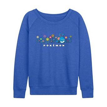 Women's Pokémon Azumarill Spring Flowers French Terry Long Sleeve Tee