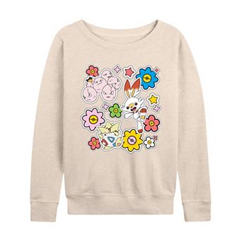 Women's Pokémon Easter Collage French Terry Long Sleeve Tee