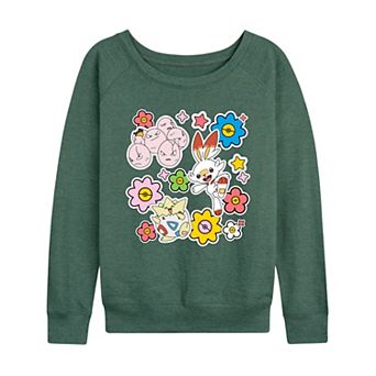 Women's Pokémon Easter Collage French Terry Long Sleeve Tee