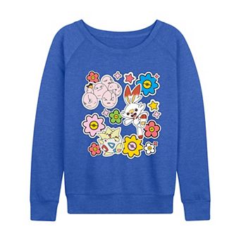 Women's Pokémon Easter Collage French Terry Long Sleeve Tee