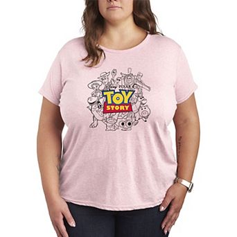 Plus Size Disney / Pixar's Toy Story Group Collage Graphic Tee