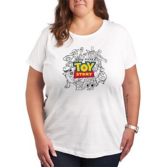 Plus Size Disney / Pixar's Toy Story Group Collage Graphic Tee