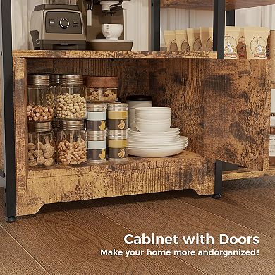 IDEALHOUSE Corner Coffee Bar Cabinet with Storage