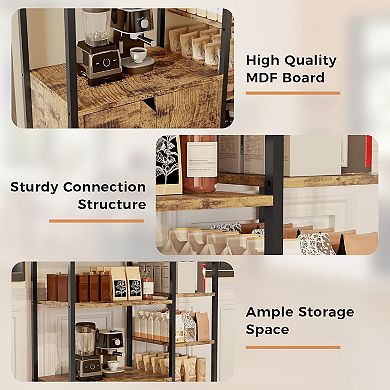 IDEALHOUSE Corner Coffee Bar Cabinet with Storage