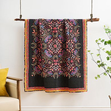 Greenland Home Fashions Jessa Floral Throw Blanket