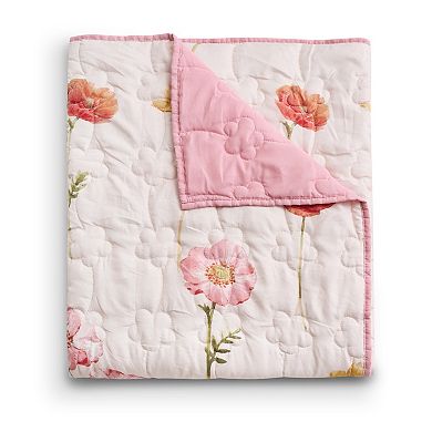 Greenland Home Fashions Floral Reversible Throw Blanket
