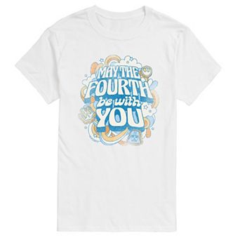 Big & Tall Star Wars May The Fourth Be With You Vintage Distressed Graphic Tee