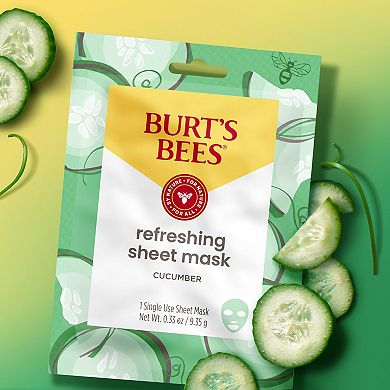 Burt's Bees 3-Pack Hydrating, Calming & Refreshing Sheet Masks Set