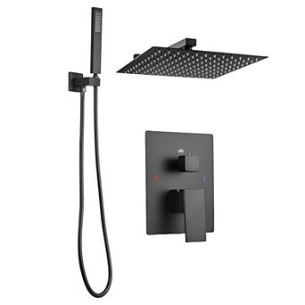 Rain Shower Head and Handheld Shower System with Mixing Valve