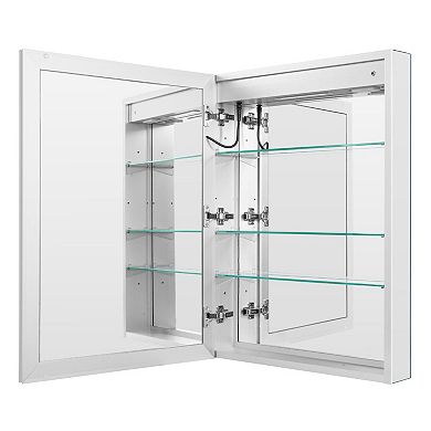 LED Mirror Medicine Cabinet with Anti-Fog and Motion Light - White