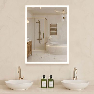 LED Mirror Medicine Cabinet with Anti-Fog and Motion Light - White