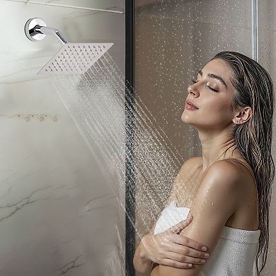 Multi-Function Shower with Rainfall Head, Handheld Hose, and Adjustable Side Shower - Chrome