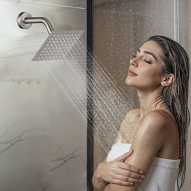 3-Function Shower System with Rainfall Head, Side Shower, and 4-Setting Handheld