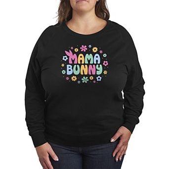 Plus Size Mama Bunny French Terry Long Sleeve Tee
