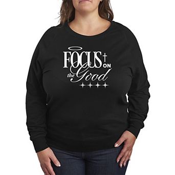 Plus Size Focus On The Good French Terry Long Sleeve Tee