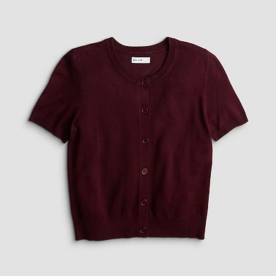 Women's Nine West Jersey Short Sleeve Cardigan