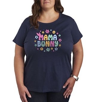 Plus Size Mama Bunny Graphic Tee