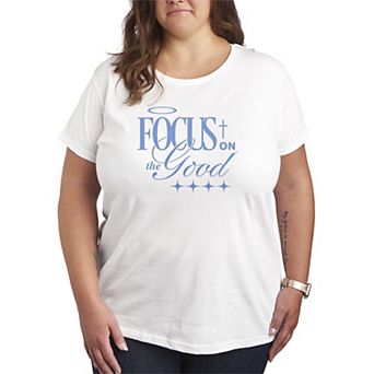 Plus Size Focus On The Good Graphic Tee