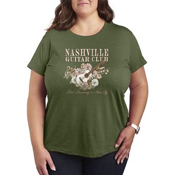 Plus Size Nashville Guitar Club Graphic Tee